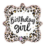 18 Inch Birthday Girl Pink Leopard Print Foil Balloon 62